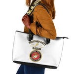 Montford Point Marines Leather Tote Bag African American Heroes White - African Pride