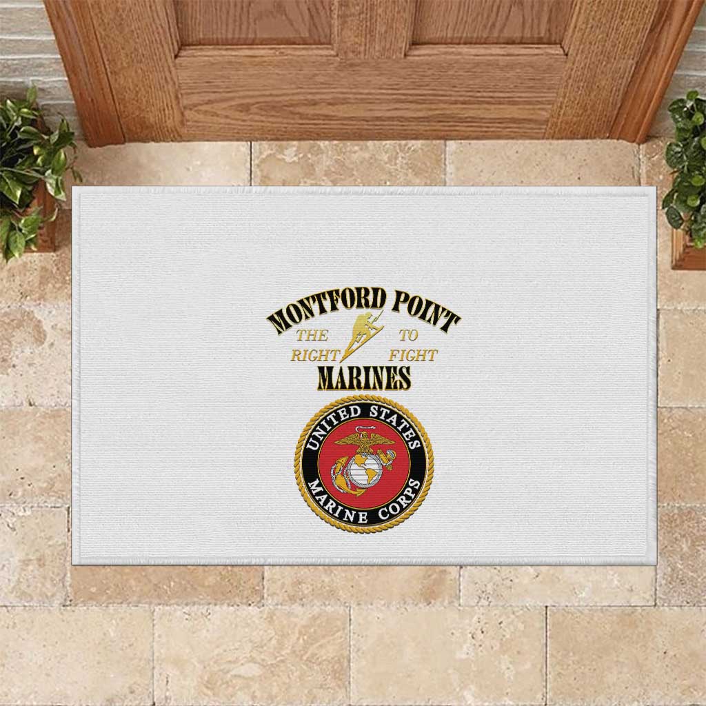 Montford Point Marines Rubber Doormat African American Heroes White - African Pride