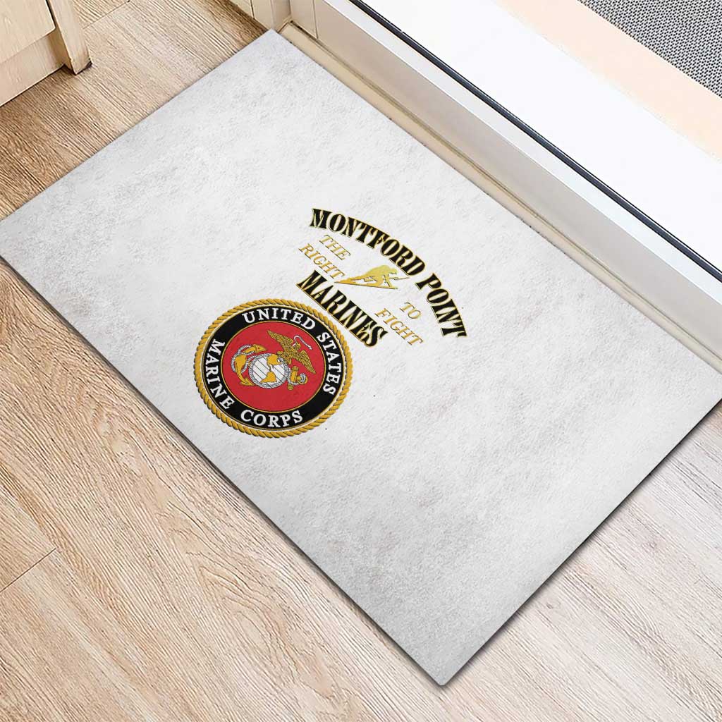 Montford Point Marines Rubber Doormat African American Heroes White - African Pride