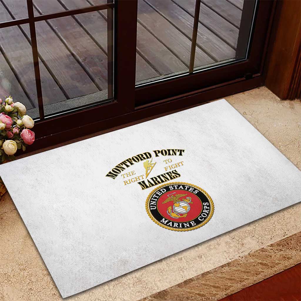 Montford Point Marines Rubber Doormat African American Heroes White - African Pride