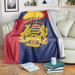 Afro Tchad Personalised Blanket Coat Of Arms - African Pattern