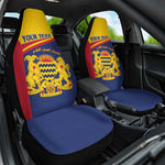 Afro Tchad Personalised Car Seat Cover Coat Of Arms - African Pattern