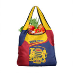 Afro Tchad Personalised Grocery Bag Coat Of Arms - African Pattern