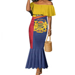 Afro Tchad Personalised Mermaid Dress Coat Of Arms - African Pattern
