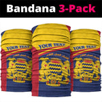 Afro Tchad Personalised Neck Gaiter Coat Of Arms - African Pattern LT15