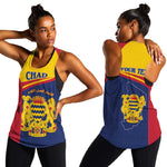 Afro Tchad Personalised Women Racerback Tank Coat Of Arms - African Pattern