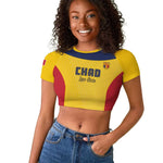 Custom Chad Football Raglan Cropped T shirt Go Champions