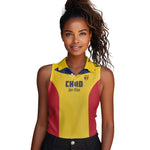 Custom Chad Football Women Sleeveless Polo Shirt Go Champions