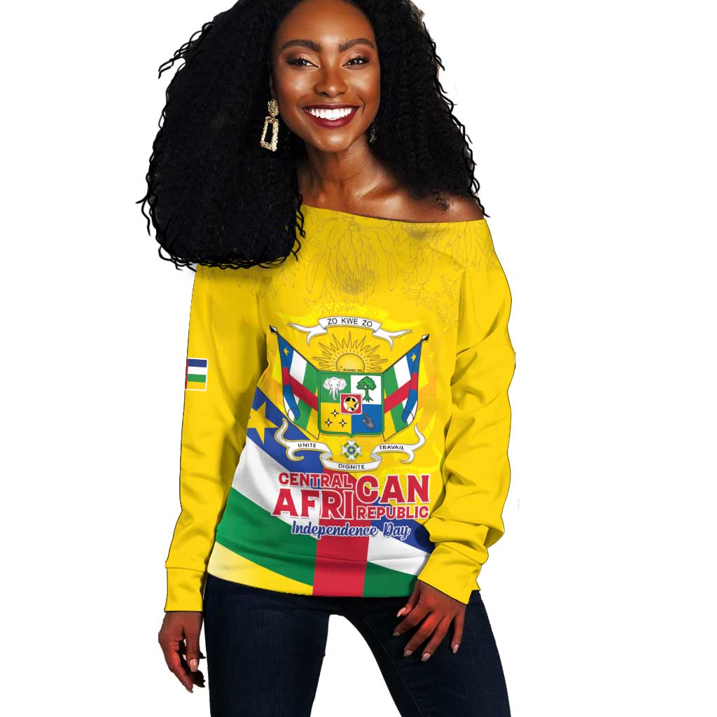Personalised CAR Off Shoulder Sweater Happy 65th Independence Day