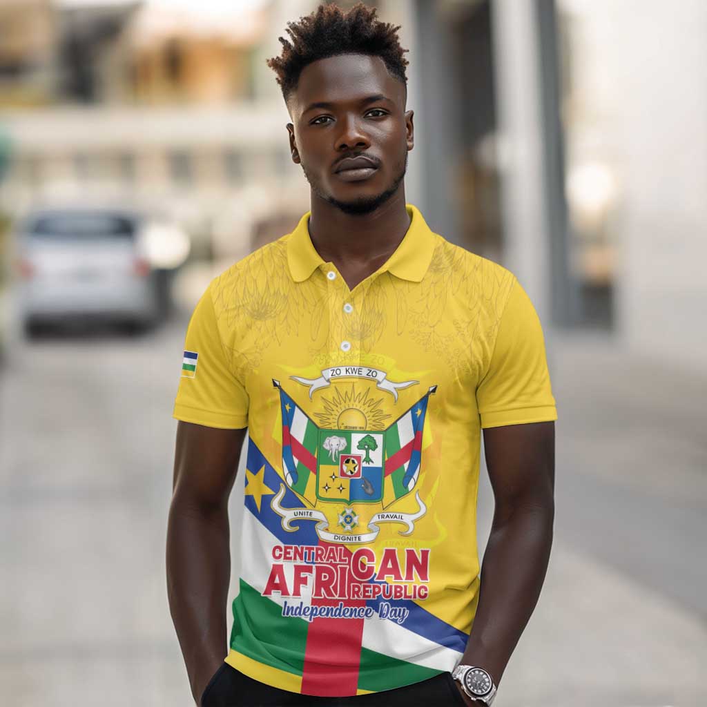 Personalised CAR Polo Shirt Happy 65th Independence Day
