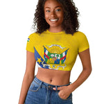 Personalised CAR Raglan Cropped T shirt Happy 65th Independence Day