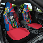 Personalised Central African Republic Elephant Car Seat Cover Coat Of Arms With Map