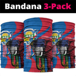 Personalised Central African Republic Elephant Neck Gaiter Coat Of Arms Map LT15