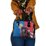 Personalised Central African Republic Elephant Shoulder Handbag Coat Of Arms With Map