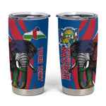 Personalised Central African Republic Elephant Tumbler Cup Coat Of Arms With Map