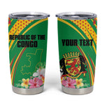 Personalized République du Congo Tumbler Cup Happy Republic Day - Grunge Style - African Pride
