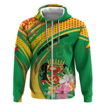 Personalized République du Congo Zip Hoodie Happy Republic Day - Grunge Style - African Pride