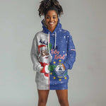 Afro Christmas in Cape Verde Hoodie Dress Black Santa Felix Natal - African Pride