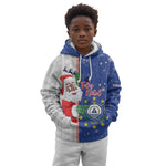 Afro Christmas in Cape Verde Kid Hoodie Black Santa Felix Natal - African Pride