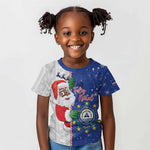 Afro Christmas in Cape Verde Kid T shirt Black Santa Felix Natal - African Pride