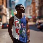 Afro Christmas in Cape Verde Men Tank Top Black Santa Felix Natal - African Pride