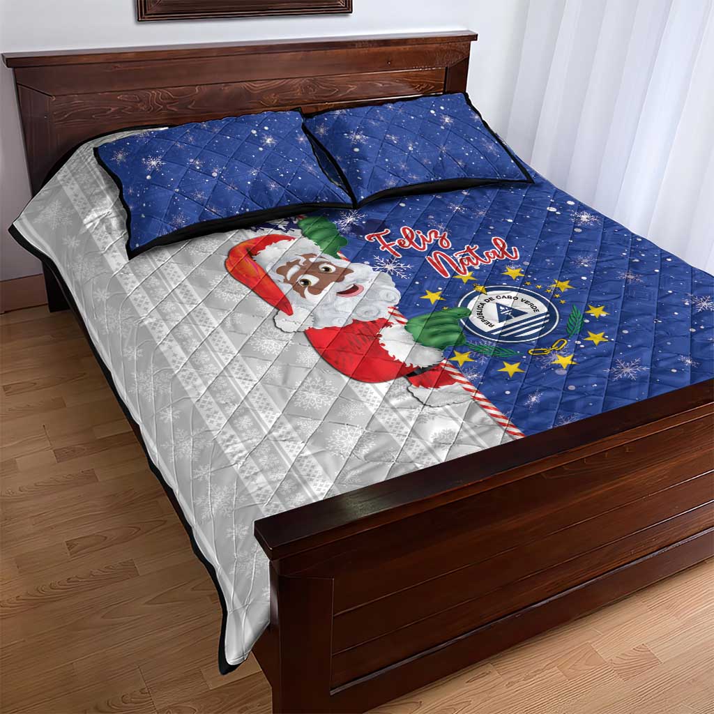 Afro Christmas in Cape Verde Quilt Bed Set Black Santa Felix Natal - African Pride