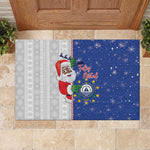 Afro Christmas in Cape Verde Rubber Doormat Black Santa Felix Natal - African Pride