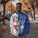 Afro Christmas in Cape Verde Sweatshirt Black Santa Felix Natal - African Pride