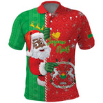 Afro Christmas in Burkina Faso Polo Shirt Black Santa Joyeux Noel - African Pride