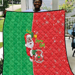 Afro Christmas in Burkina Faso Quilt Black Santa Joyeux Noel - African Pride