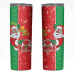 Afro Christmas in Burkina Faso Skinny Tumbler Black Santa Joyeux Noel - African Pride