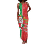 Afro Christmas in Burkina Faso Tank Maxi Dress Black Santa Joyeux Noel - African Pride