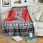 Afro Christmas Tuskegee Red Tails Airmen Blanket Merry Christmas - African Pride