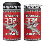 Afro Christmas Tuskegee Red Tails Airmen 4 in 1 Can Cooler Tumbler Merry Christmas - African Pride
