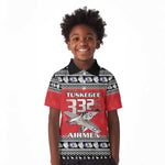 Afro Christmas Tuskegee Red Tails Airmen Kid Polo Shirt Merry Christmas - African Pride