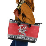 Afro Christmas Tuskegee Red Tails Airmen Leather Tote Bag Merry Christmas - African Pride