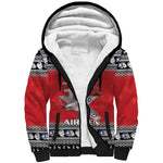 Afro Christmas Tuskegee Red Tails Airmen Sherpa Hoodie Merry Christmas - African Pride