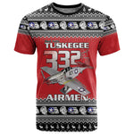 Afro Christmas Tuskegee Red Tails Airmen T shirt Merry Christmas - African Pride