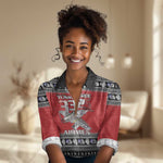 Afro Christmas Tuskegee Red Tails Airmen Women Casual Shirt Merry Christmas - African Pride