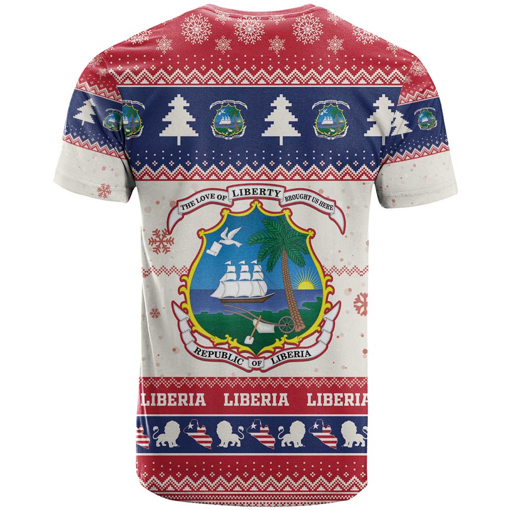 Liberia Christmas T shirt African Lion Santa