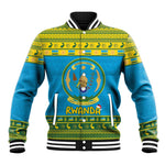 Afro Rwanda Christmas Baseball Jacket Noheli Nziza Coat Of Arms - African Pattern