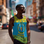 Afro Rwanda Christmas Men Tank Top Noheli Nziza Coat Of Arms - African Pattern