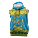 Afro Rwanda Christmas Sleeveless Hoodie Noheli Nziza Coat Of Arms - African Pattern - African Pride