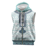 Eritrea Sleeveless Zip Hoodie African Pattern - Habesha Style - African Pride