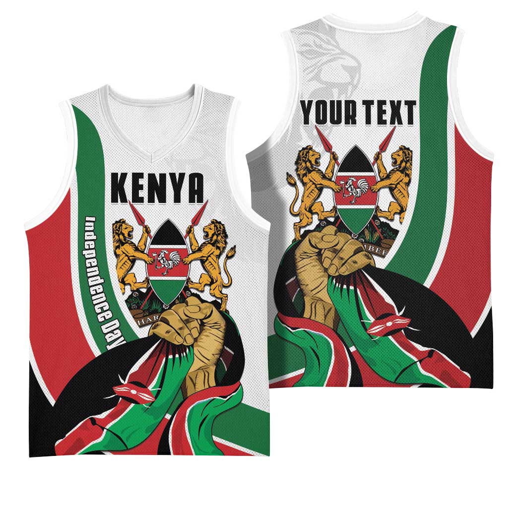 Personalized Kenya Independence Day Basketball Jersey Lion With Coat Of Arms LT15