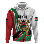 Personalized Kenya Independence Day Hoodie Lion With Coat Of Arms - African Pride