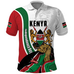 Personalized Kenya Independence Day Polo Shirt Lion With Coat Of Arms - African Pride