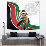 Kenya Independence Day Tapestry Lion With Coat Of Arms - African Pride