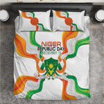 Jamhuriyar Nijar Republic Day Bedding Set Coat Of Arms With Flag - African Pride