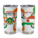 Personalized Jamhuriyar Nijar Republic Day Tumbler Cup Coat Of Arms With Flag - African Pride